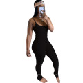 Sexy Women Stacked Tight Bodycon Leggings One Piece Jumpsuits